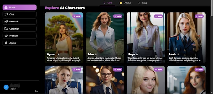 create an adult streaming site with ai support