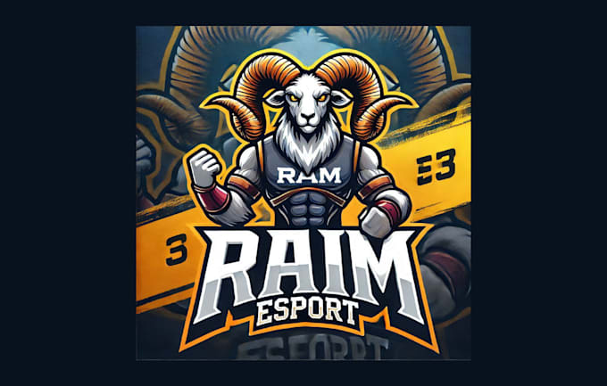 do awesome ram esport mascot logo with express delivery