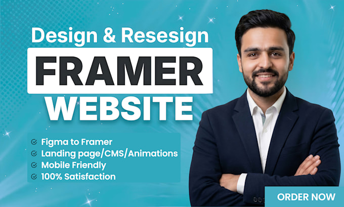 design, develop, fix framer website, framer landing pages,figma to framer expert