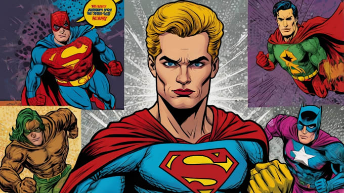 draw comic superhero pop art portraits