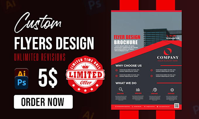 design a3, a4, a5, a6 flyer design and poster design
