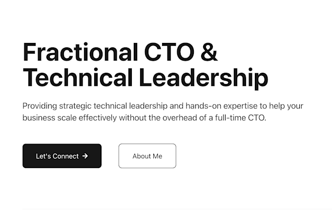 provide fractional cto services for scalable systems and technical strategy