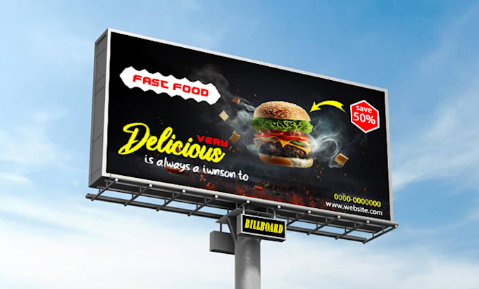 design attractive banner billboard signboard and rollup banner