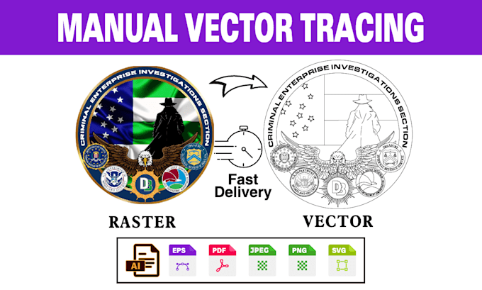 vectorize, and redraw any raster image
