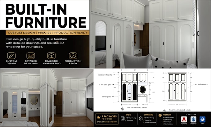 design custom built in furniture for your interior space