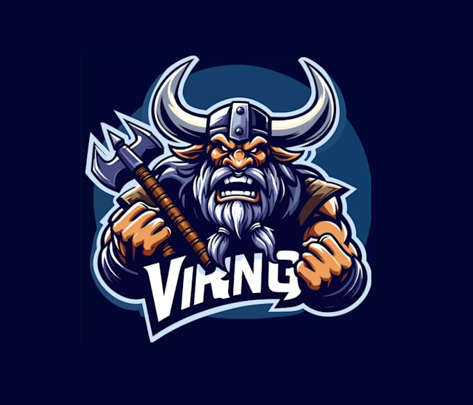 design high quality viking mascot logo with free source file