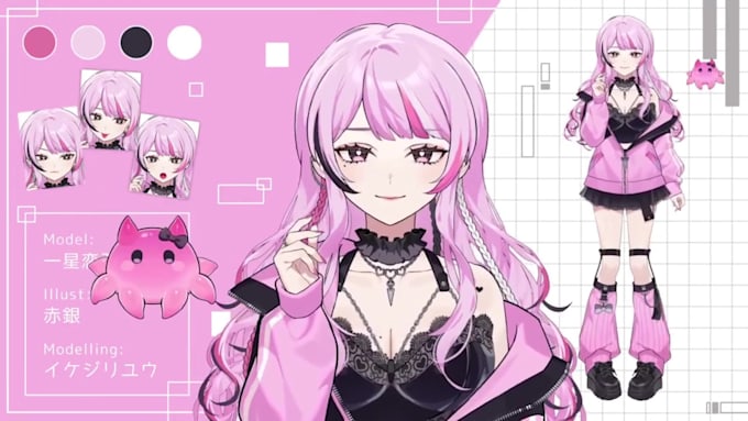 design custom vtuber model, 2d vtuber rigging, 2d pet vtuber, and live2d design