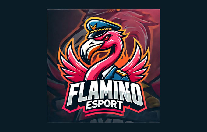 do creative flamingo mascot logo with free source file