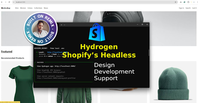 design and develop your hydrogen shopify store