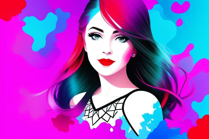 create custom abstract art portrait