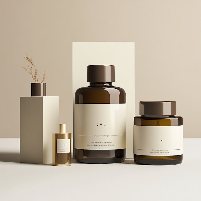 create label cosmetic packaging design, beauty products