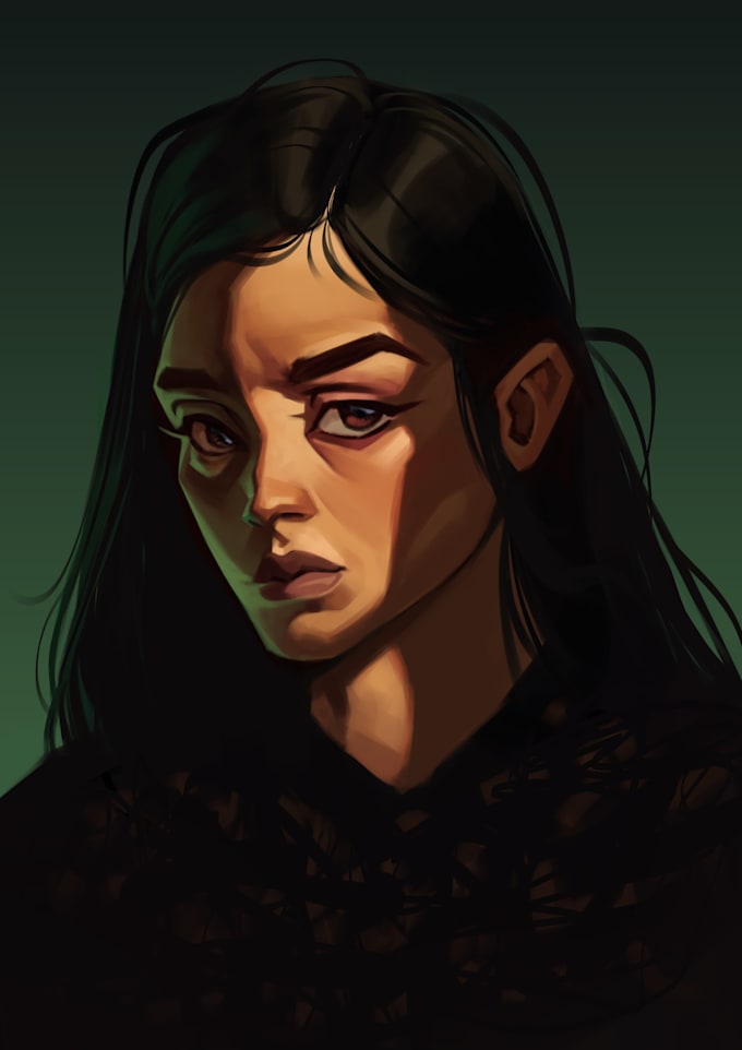 draw unique digital portraits commission from photo