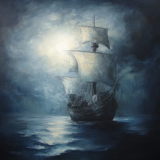 create ship oil painting for you