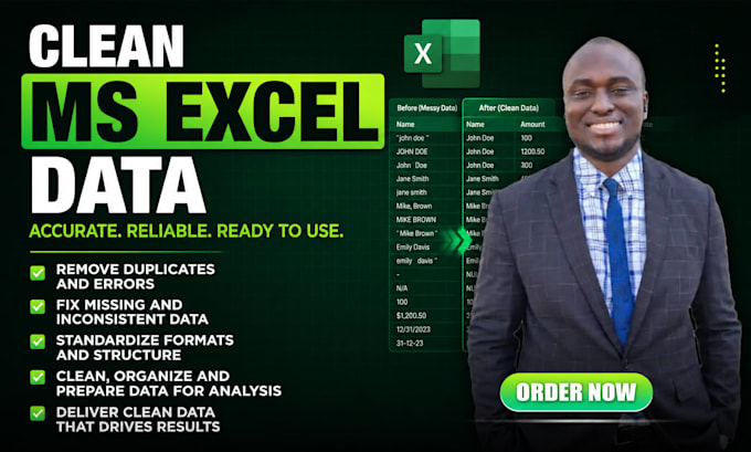 do professional ms excel data cleaning