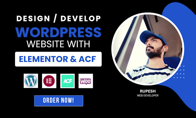 develop dynamic wordpress website using elementor pro and acf pro