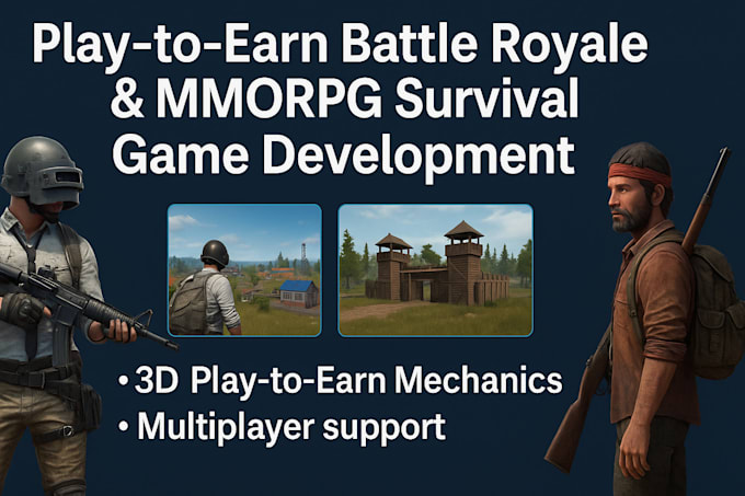 build play to earn battle royale game, mmorpg open world survival shooting game