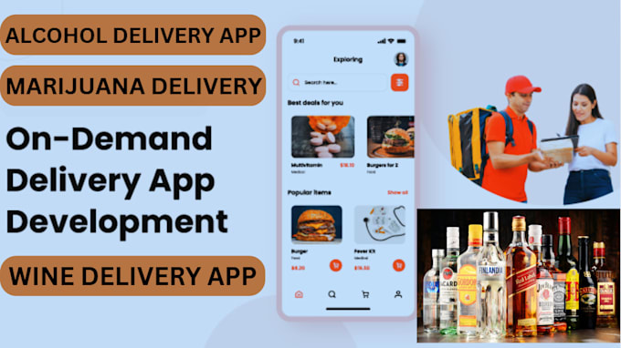 develop ondemand alcohol delivery app, marijuana delivery app, wine delivery app
