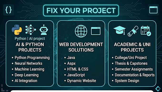 complete college projects and apps