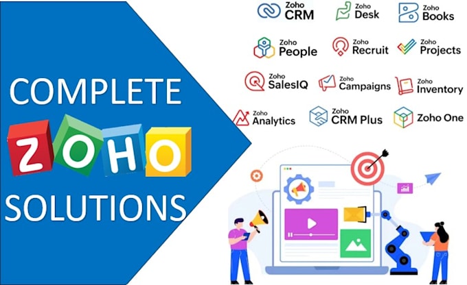 customize and setup zoho CRM, zoho books, zoho one
