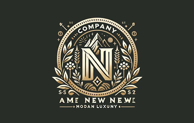 make modern luxury initial monogram lettering logo for you with new concept
