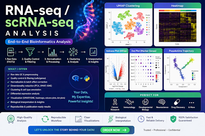 analyze scrna seq, rna seq and ngs data using r and python