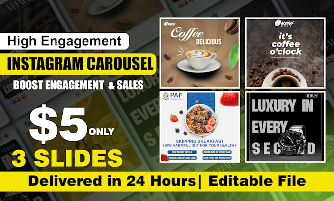 design high engagement instagram carousel posts