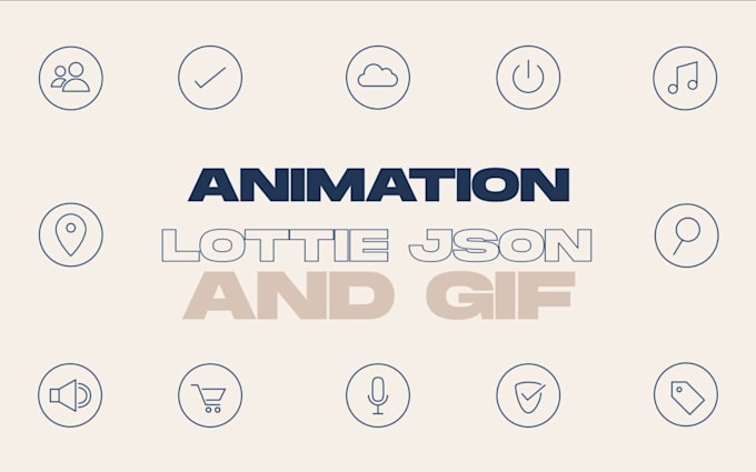 Create animated lottie json or gif animation for web and mobile app by ...