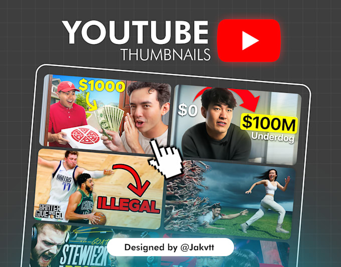 design a high CTR youtube thumbnail