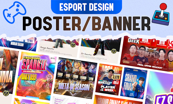 create a perfect esport poster or banner design and animated