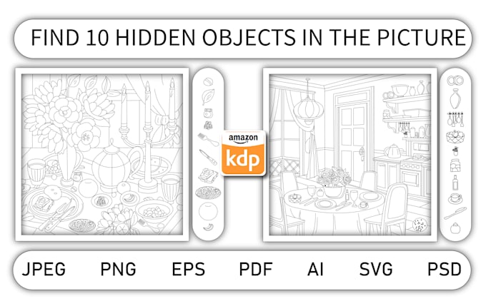 make hidden object pic illustration from your requirement