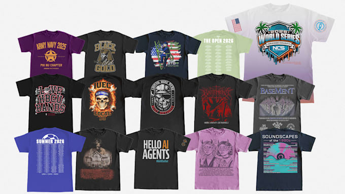 design custom shirt, hoodie, and apparel graphics