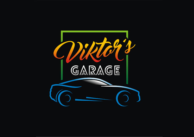 design contemporary retro garage logo