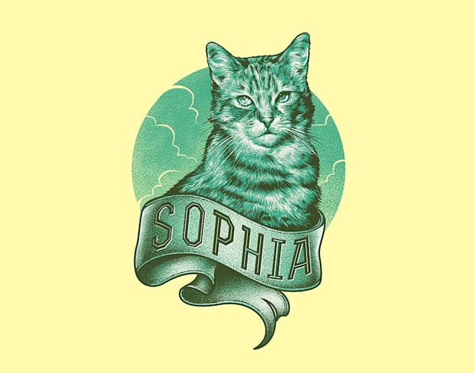 design fun hip illustration cat logo
