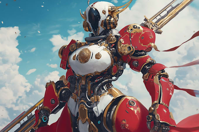 illustrate robots and armored characters