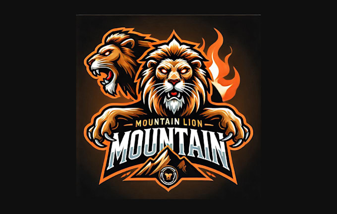 do awesome mountain lion mascot logo with creative concepts