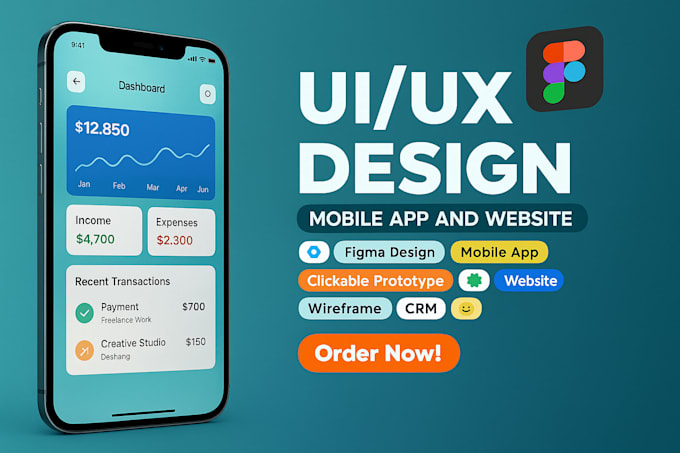 design stunning UI UX prototypes and wireframes in figma