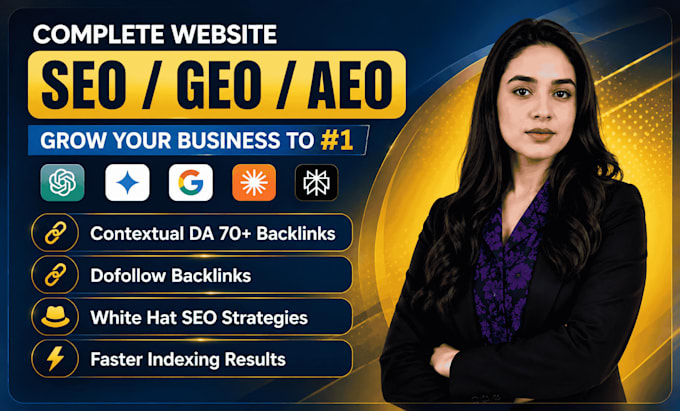 ai SEO, GEO aeo optimization high da 70 contextual dofollow backlinks
