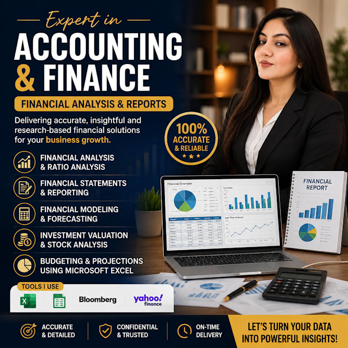 do excel projects, financial reports, and finance project