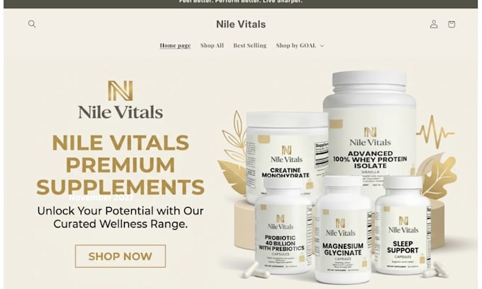 design private label supplement store supplement website