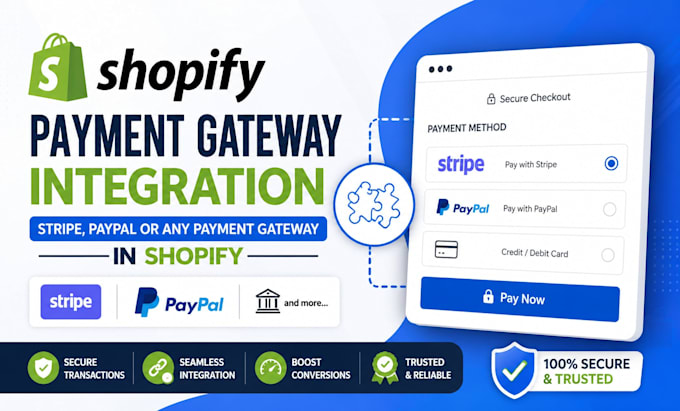 do shopify stripe paypal or payment gateway integration in shopify