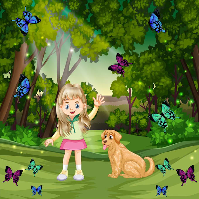 do children story book illustration and covers