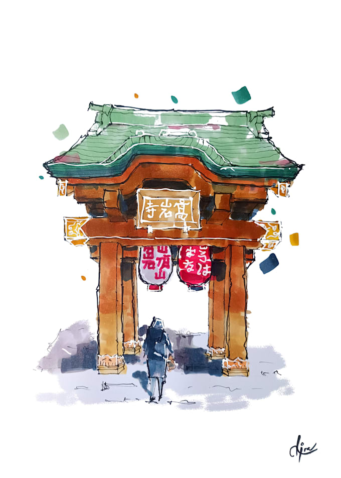 do professional architectural sketches with alcohol markers