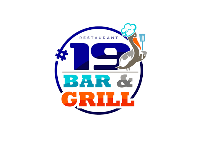 make a bar and grill logo with satisfaction guarantee