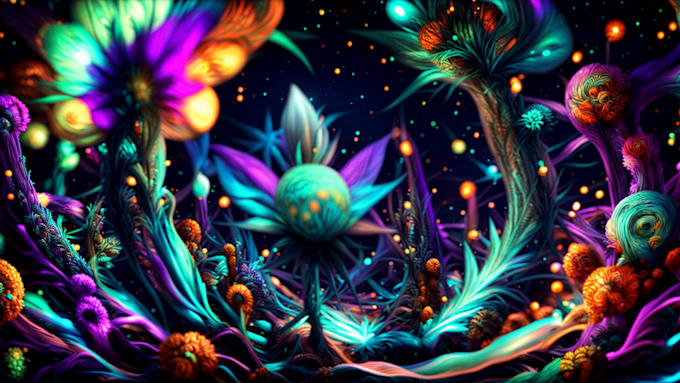 create psychedelic video for dj background
