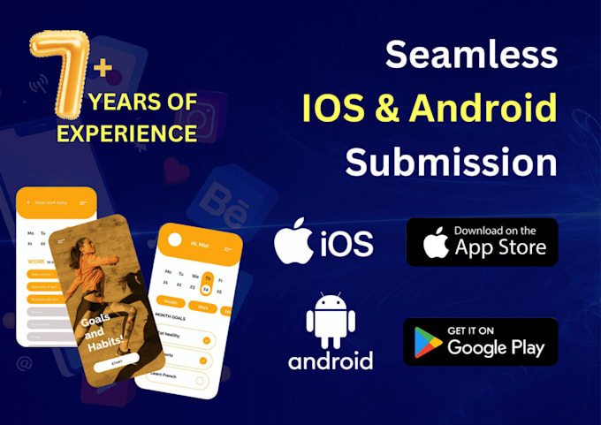 publish app into play store or app store