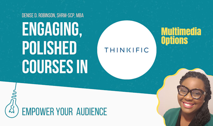 design and create custom thinkific courses and websites