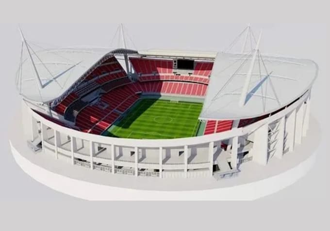 do 3d rendering of stadiums, sport complex sports field and gaming arenas design