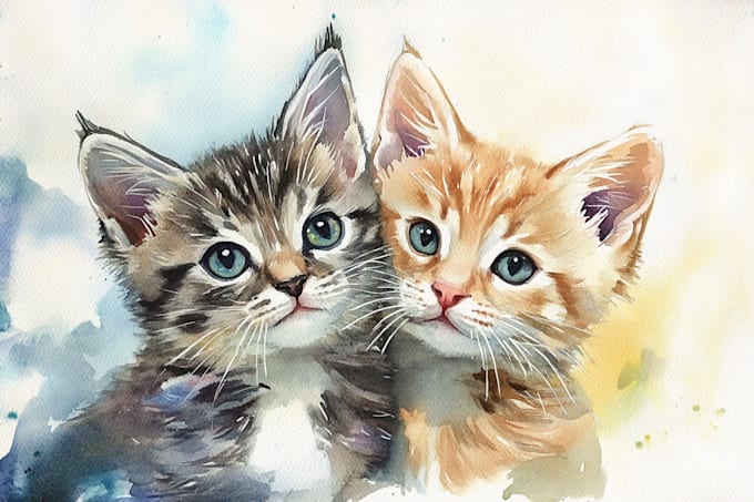 draw watercolor pet portrait