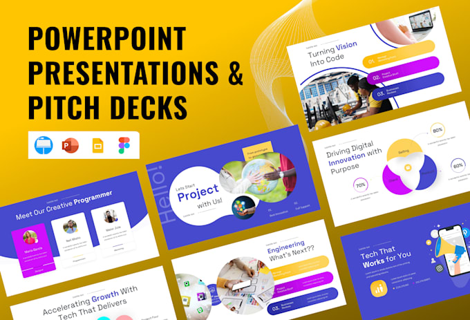 design investor pitch deck or business presentation