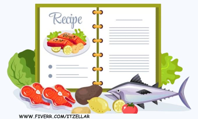 design, write a cookbook or recipe book with writing, formatting, and editing